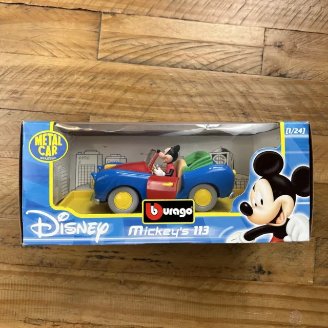 Disney Mickey Mouse Burago Mickeys 113 Metal Car Collectible