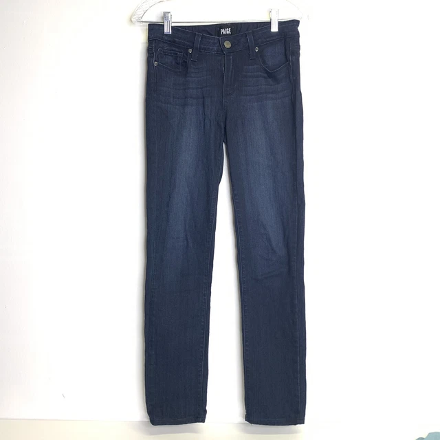 Paige Premium Denim Skyline Ankle Peg Skinny 27x29 Straight Jean Stretch Dark