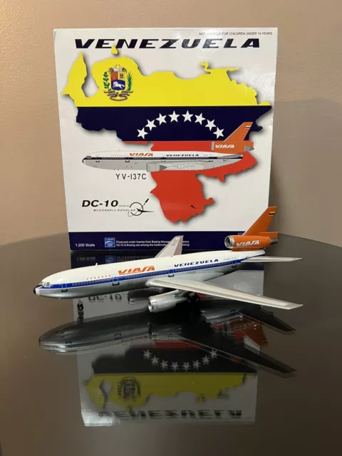 RARE! Inflight 200 VIASA McDonnell Douglas DC-10 Reg#YV-137C DISCONTINUED!!