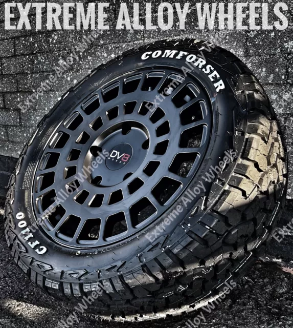 18" Black Titan Alloy Wheels Fits Ford Transit Custom Sport + All Terrain Tyres