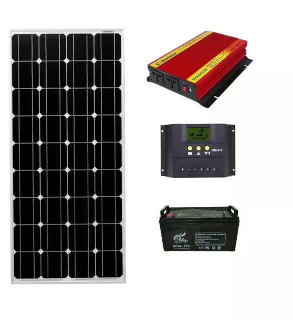 Kit Fotovoltaico 1Kw Di Accumulo Giornaliero Per Casa Imbarcazioni Camper