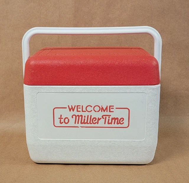 Vintage Miller Time Drink Cooler Model 1806 Beer Advertising Gott Corp 6 Pack