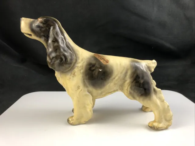 Mortens Studio Ceramic Cocker Spaniel Dog 7" Figurine w/ Orig. Label c.1930