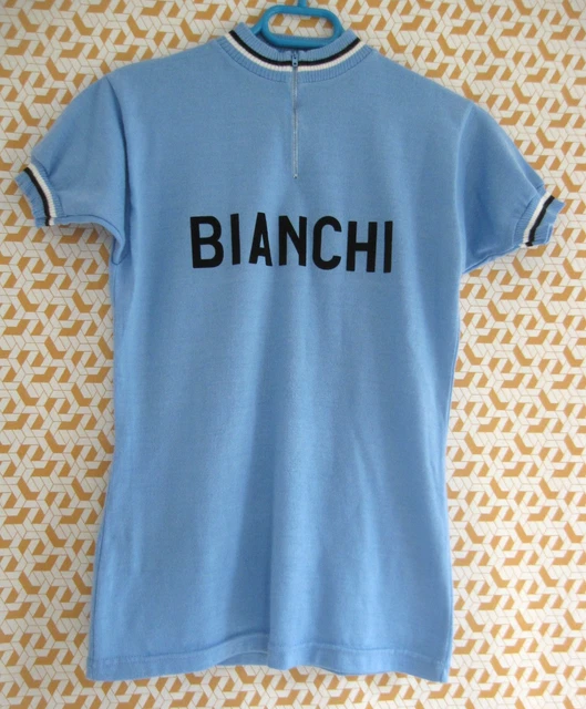 Maillot Cycliste Vintage Bianchi Martini Racing Santini Vert - Taille L