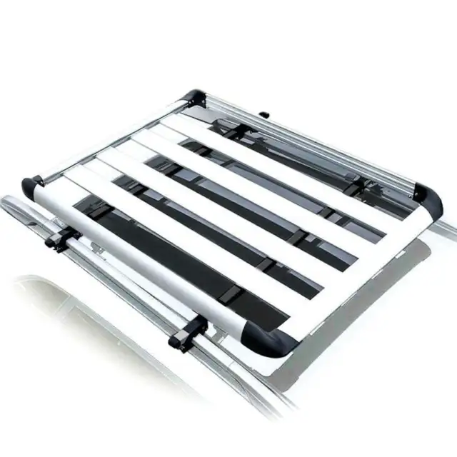 Elora Car Roof Rack Platform Luggage Carrier Vehicle Cargo Tray 160x100cm Silver 2