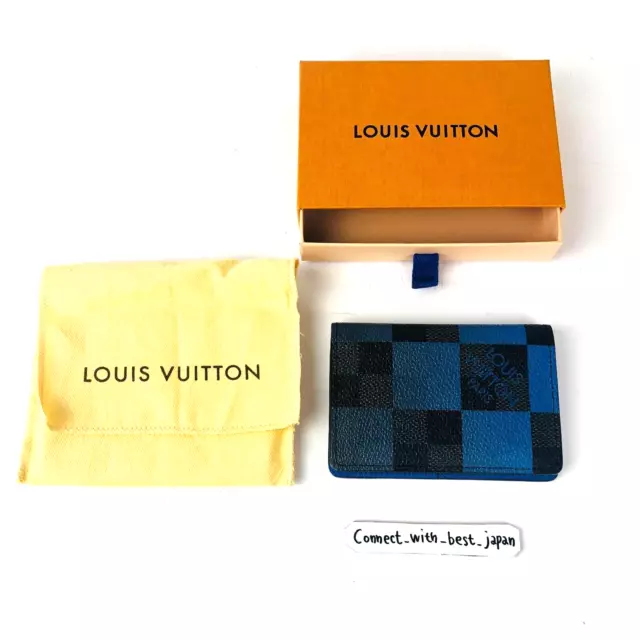 Louis Vuitton Pocket Organizer Blue Damier Graphite Giant coated canvas  N40412