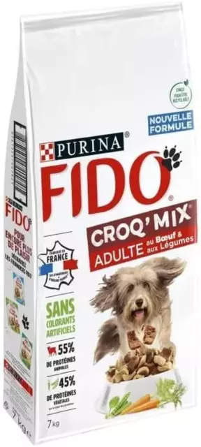 Fido CROQ Mix : Bœuf, Légumes - 7 Kg - Croquettes Pour Chiens Adultes 2