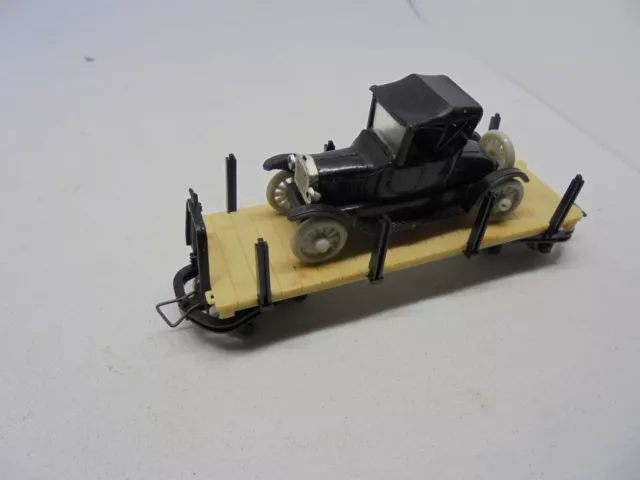 JOUEF EGGERBAHN NARROW GAUGE 009 HOe SCALE  RARE BOGIE WAGON  WITH BLACK CAR 2