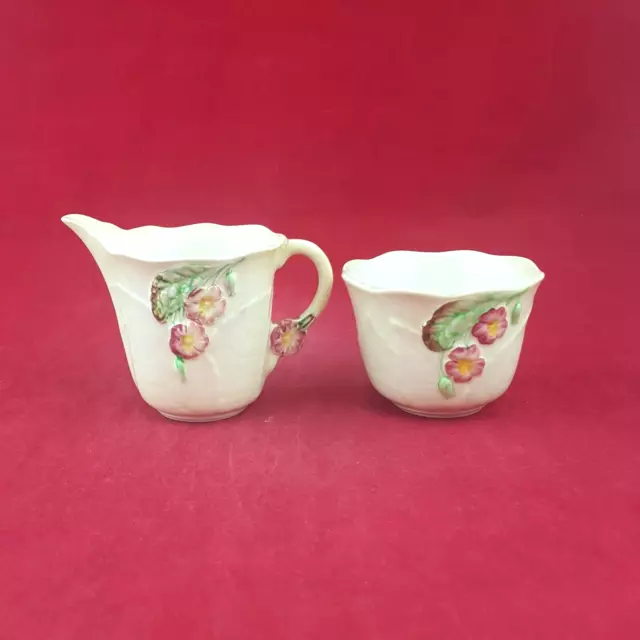 Vintage Carlton Ware Primula Porcelain Milk Jug & Sugar Bowl - 93TF