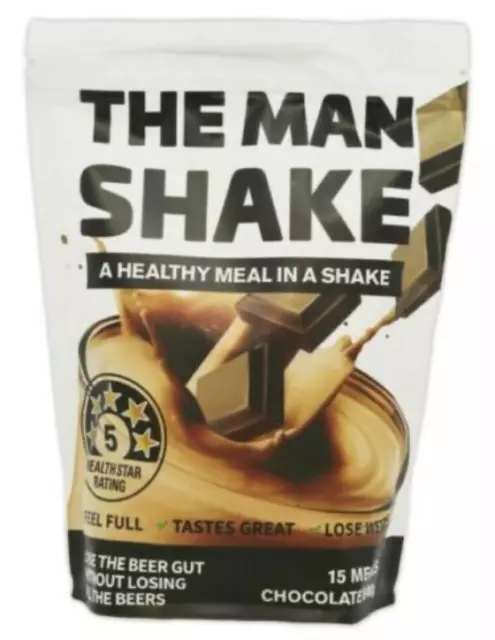 The Man Shake Chocolate Healthy Meal in a Shake 15 Meals 840g