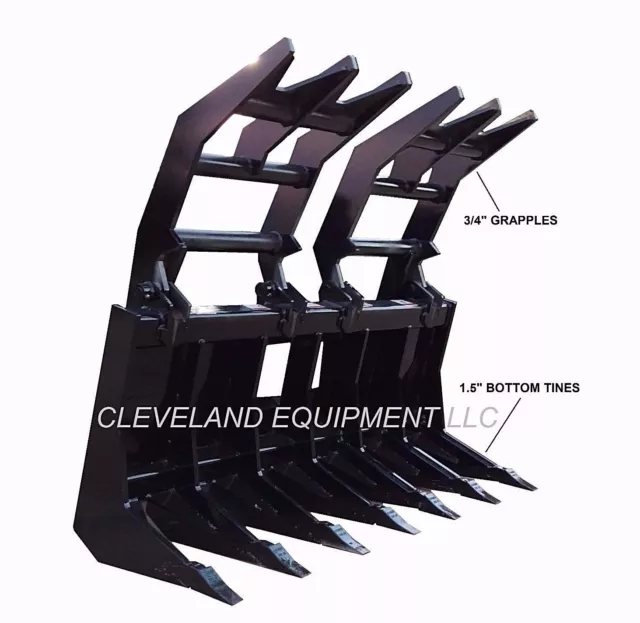 NEW 72& SEVERE-DUTY ROOT GRAPPLE RAKE ATTACHMENT Skid-Steer Loader Clam ...