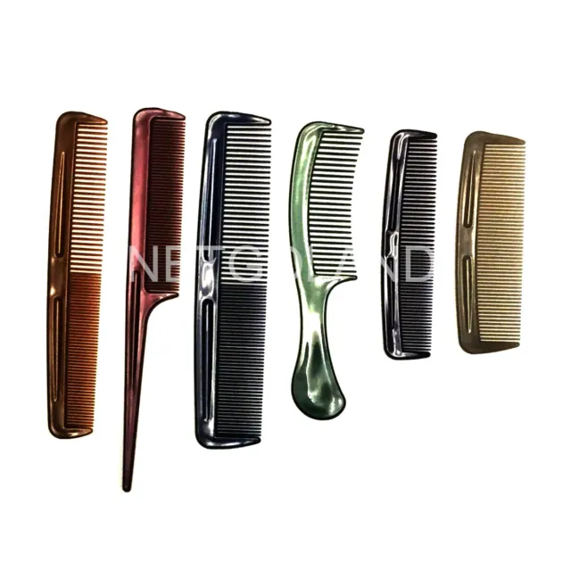 Pocket Hair Comb Beard & Mustache Colors Plastic Combs 6 PC for Men's Hair