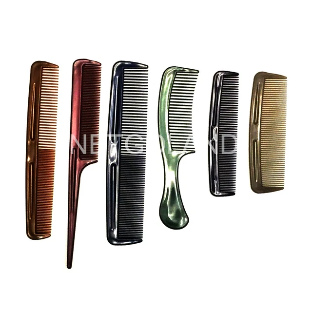 Pocket Hair Comb Beard & Mustache Colors Plastic Combs 6 PC for Men's Hair