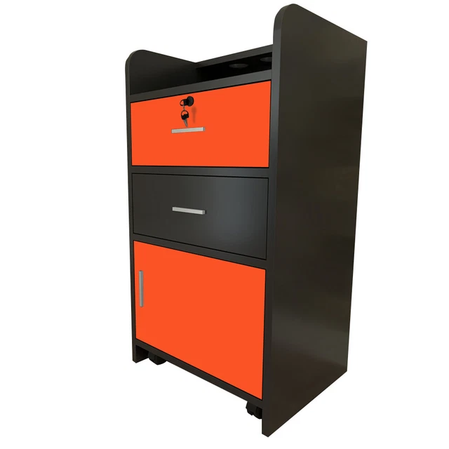 Stylish Black  Red Side Table for Salon - Pump It Up