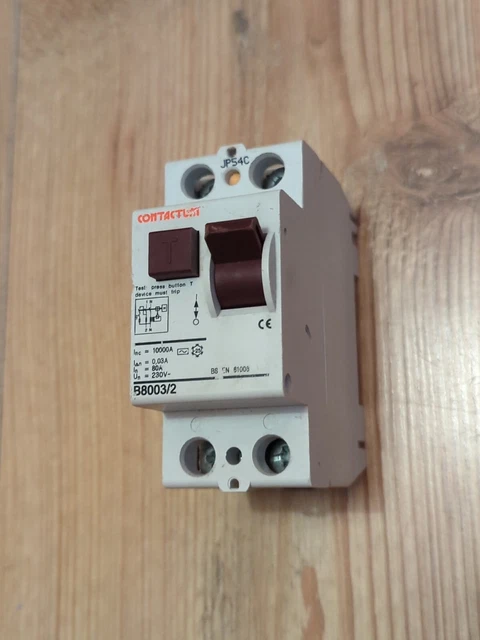 Contactum 80 A 30 mA RCD RCCB RCCD B8003/2 KOSTENLOSER ERSTKLASSIGER POST