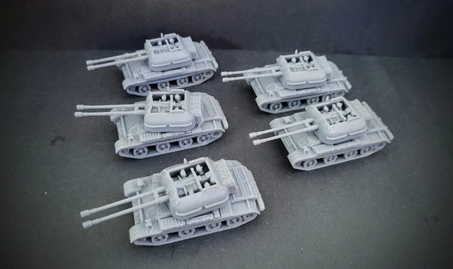 Flames of War: Vietnam PAVN ZSU-57 Platoon X5 'Nam lot resin