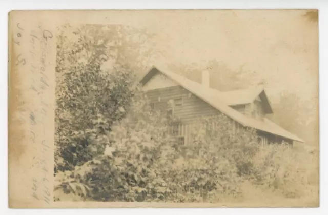 Ludington MI Postcard RPPC Griswolda Inn July 4 1911 Hamlin Lake Michigan