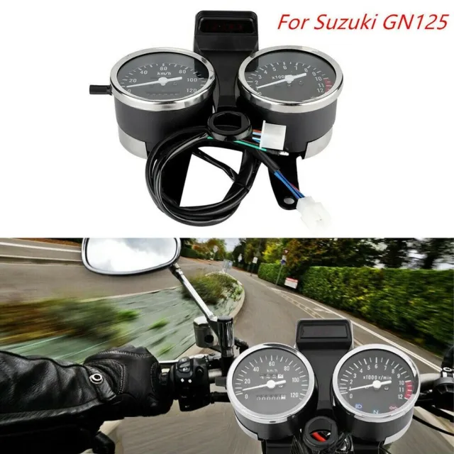 Objectif transparent DEL moto modifié compteur de vitesse odomètre pour Suzuki