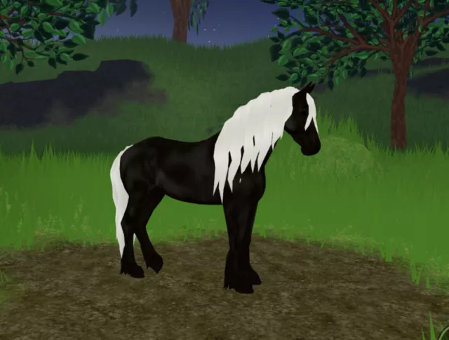 Wild horse island Roblox Friesian horse in 2023