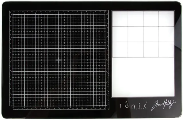 Tonic Studios Tim Holtz Travel Glass Media Mat 10.25"X15.5", Crafts Multi