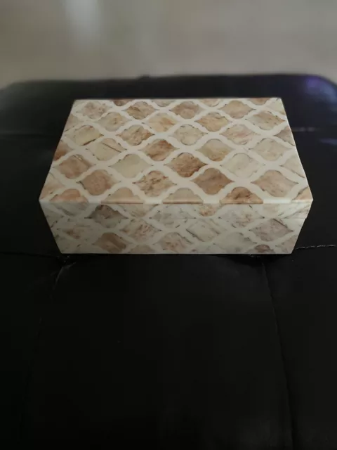 Portagioie/Portasigari Scatola intagli Legno, Corno e osso Cofanetto in legno
