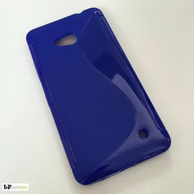 CUSTODIA COVER per MICROSOFT NOKIA LUMIA 640 BLU SLINE SILICONE CASE