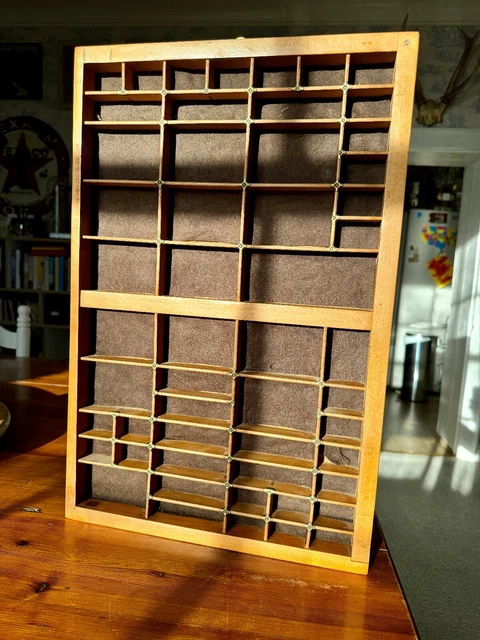 Wooden display/hanging case for thimbles/small collectables - beautifully made