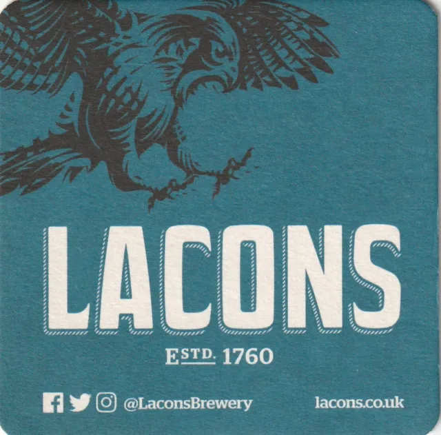 BEER MAT - LACONS BREWERY (GREAT YARMOUTH) - (Cat No 006) - (2018)