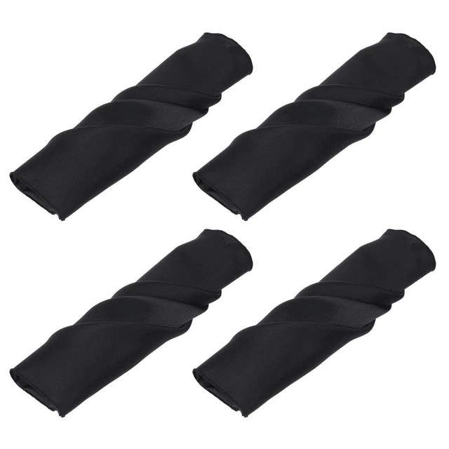 12pcs Black Satin Table Napkins Polyester Square Bright Table Napkin 20×20 Inch