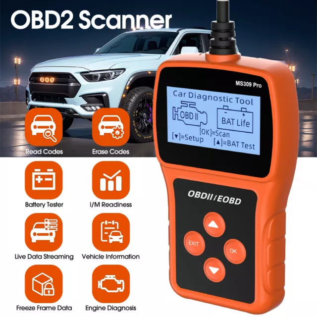 OBD2 OBDII Car Engine Diagnostic Scan Tool Fault Code Reader Scanner Check Truck