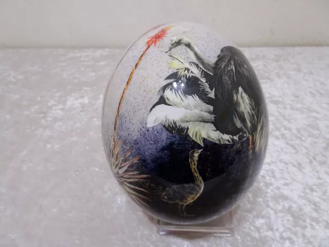 Vcdsxw - Ostrich Egg Africa Decoupage - Handmade Signed - Straußenfamilie
