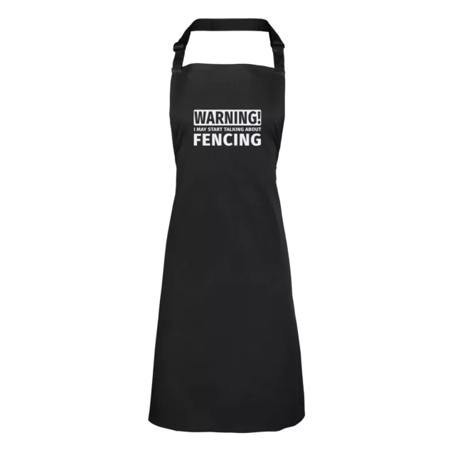 Warning May Start Talking about Fencing grembiule uomo donna
