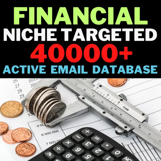 Financial, Niche Targeted Leads, B2C Active Email Only Database -Fast Delivery