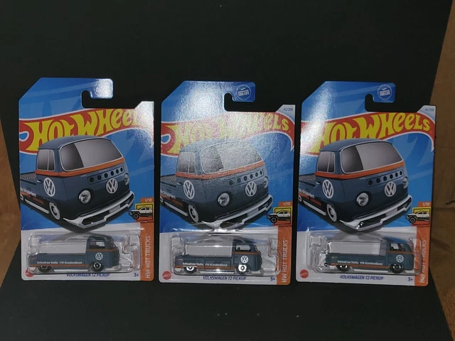 HOT WHEELS 2024 "Hot Trucks" Volkswagen T2 Pickup--Lot De 3 EUR 10,86