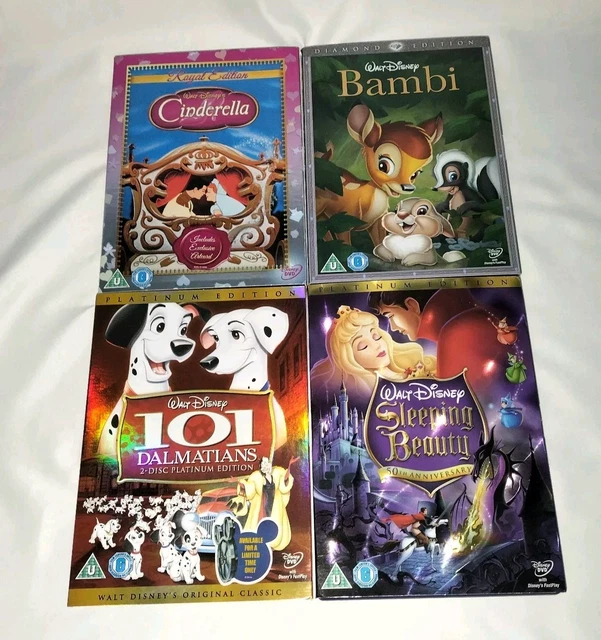 Diamond Edition DISNEY DVD BUNDLE Platinum And Diamond Edition Cinderella, Bambi, 101 ...