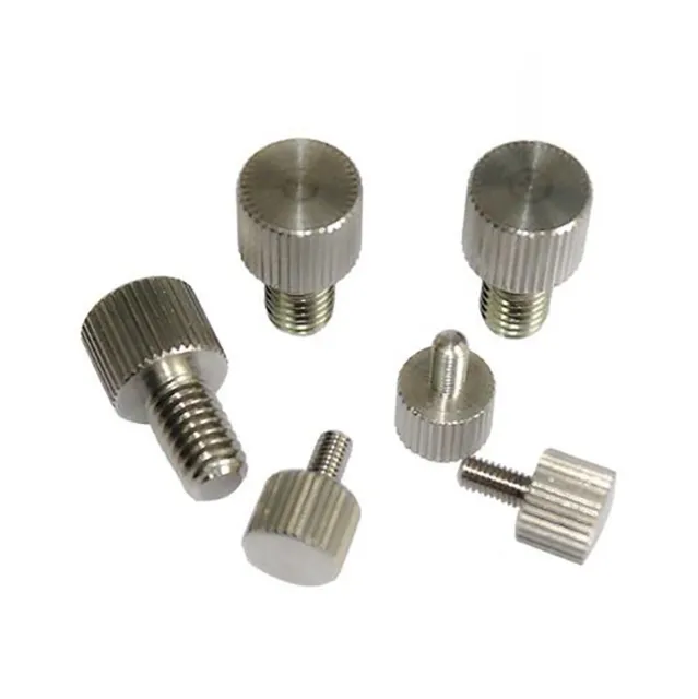 Stainless Steel Knurled Thumb Screw Hand Grip Knob Bolts M2 M2.5 M3 M4 M5 M6