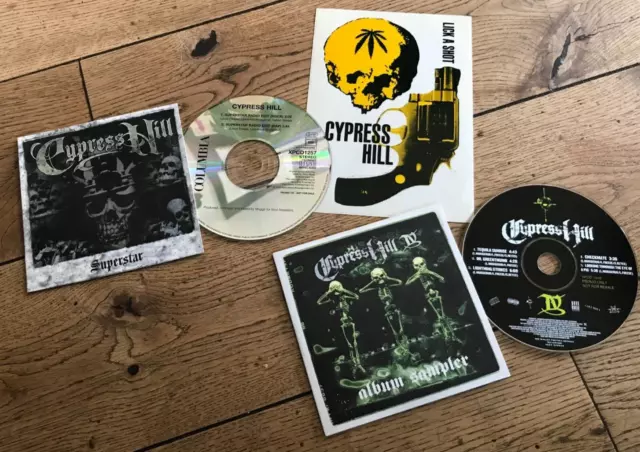 Cypress Hill Rare Uk Cd X2 Dj Promo Iv Sampler & Superstar & Sticker Rap Hip Hop