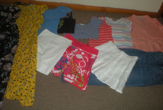 Pacchetto vestiti per ragazze 14-15 anni pantaloncini corti top gonna tuta Zara