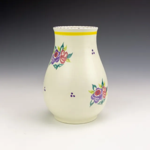 Poole Pottery - Traditional Hand Painted Flower Decorated Vase