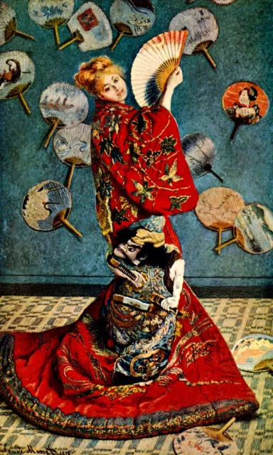 Camille in Japanese dress by Claude Monet Giclee Fine Art Print Repro on Canvas