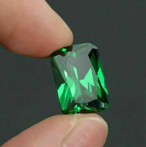 8*10mm Natural Corte Esmeralda Verde Colombiana VVS AAA Piedra Preciosa Suelta