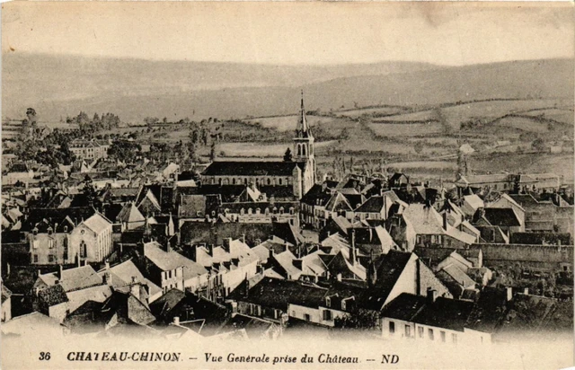 CPA CHATEAU-CHINON - Vue générale prise du Chateau (518089)