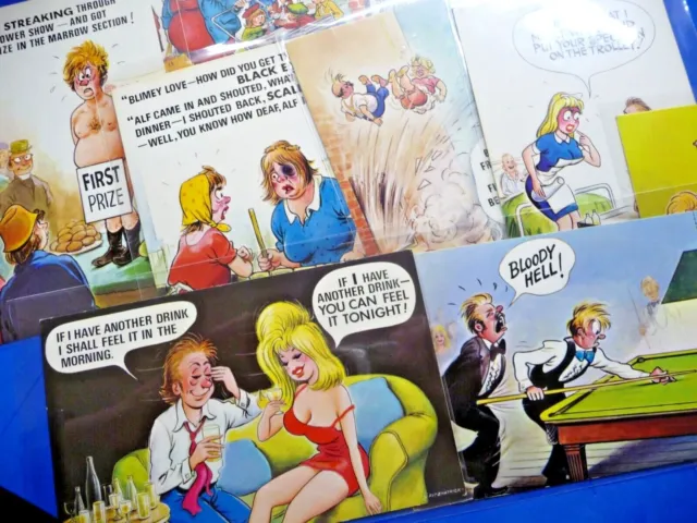 Bamforth Comic 700 Series Postcards Saucy Humour / Rude! Unused 1970s NEW STOCK