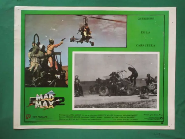 Mad Max 2 The Road Warrior Mel Gibson George Miller Spanish Mexican Lobby Card