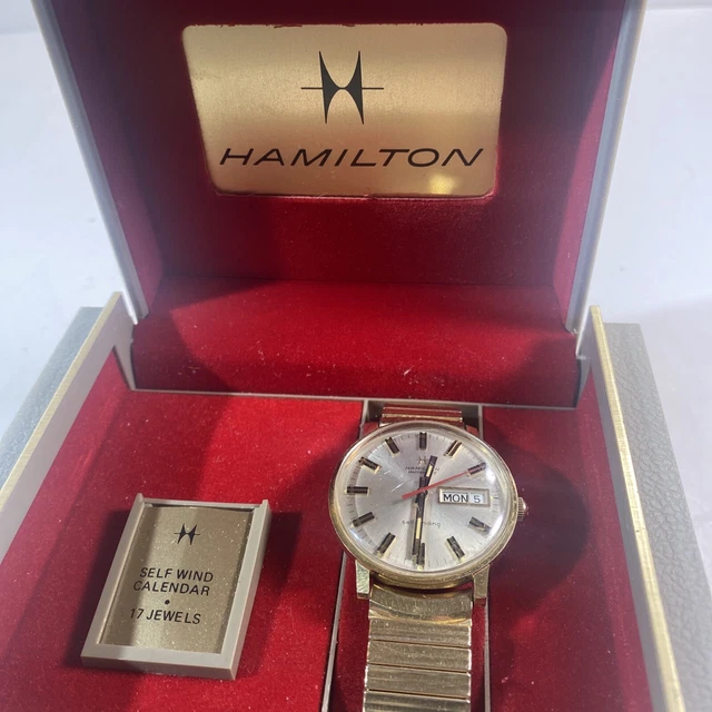 VTG HAMILTON DAY DATE SELFWINDING Calendar MENS WATCH 17 Jewels 10K