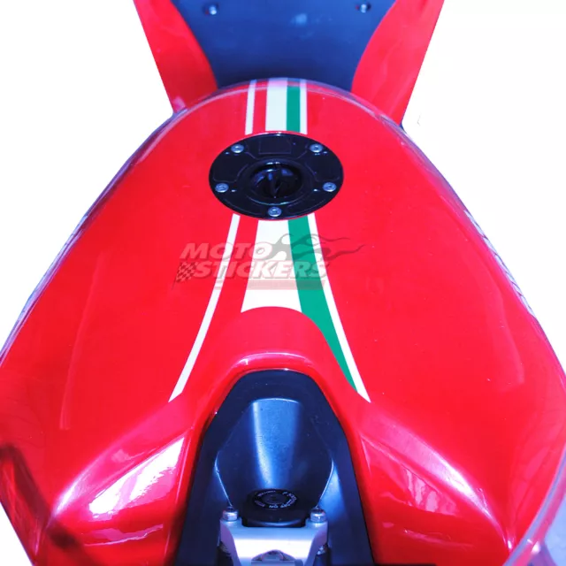 Ducati 848 - Bande Adhésif Réservoir Tricolore - Racing Decal