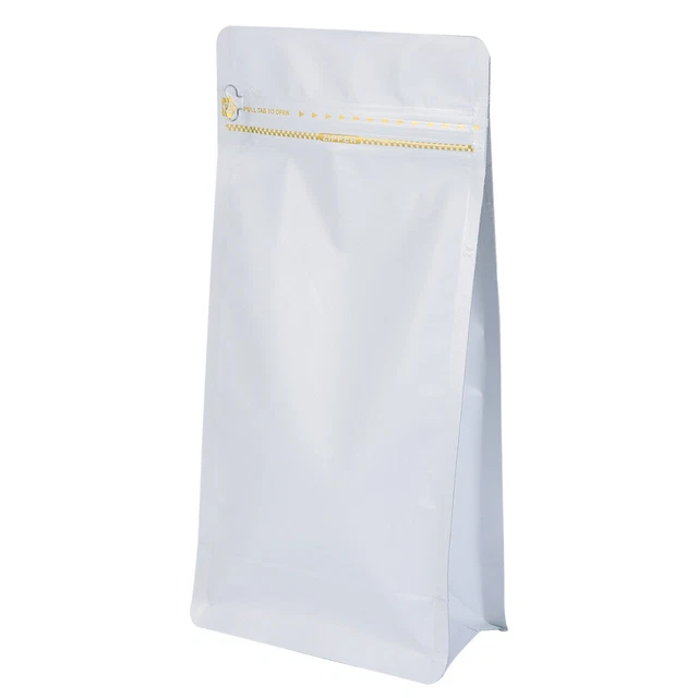 Confezione caffè otto lati alluminio bianco