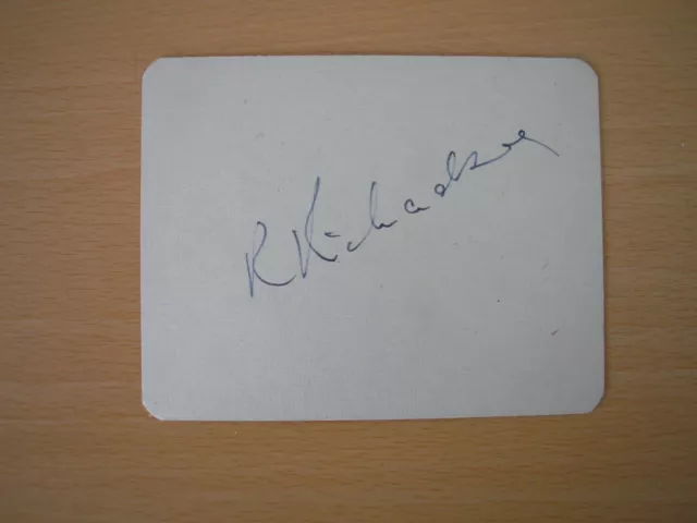 Ralph Richardson - Original Hand-Signed Index Card 1947