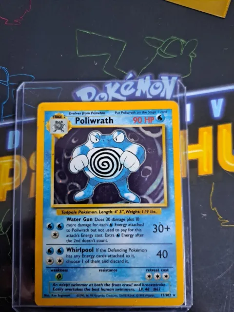 Pokémon TCG Poliwrath Base Set 13/102 Holo Unlimited Holo Rare