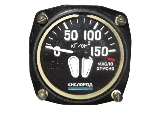 Original Aircraf MiG-21 Manometr IK-18K ИК-18K Oxygen Pressure Indicator Cockpit